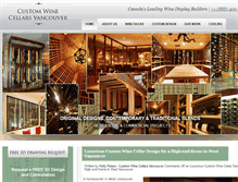 Tablet Screenshot of customwinecellarsvancouver.com